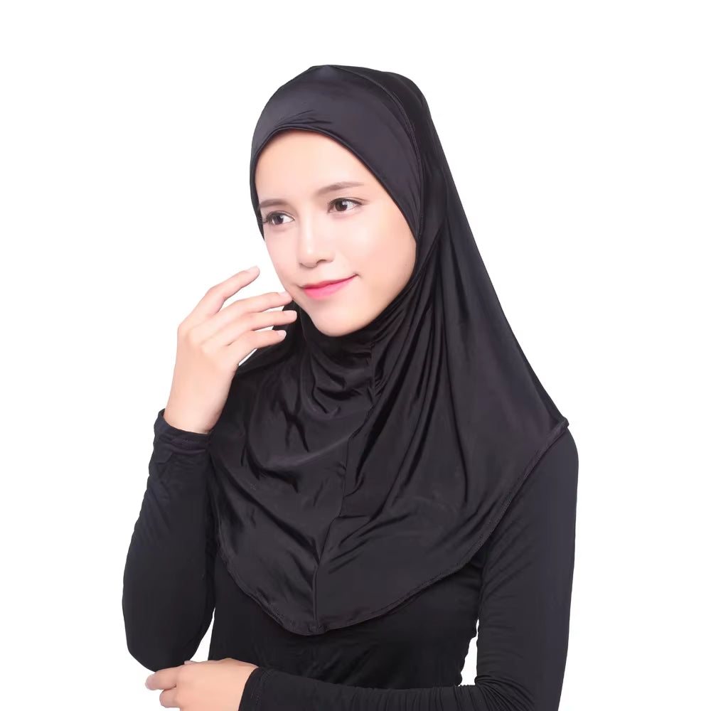 Elegant Floral Ice Silk Hijab for Women - Stylish Muslim Scarf & Arab Shawl