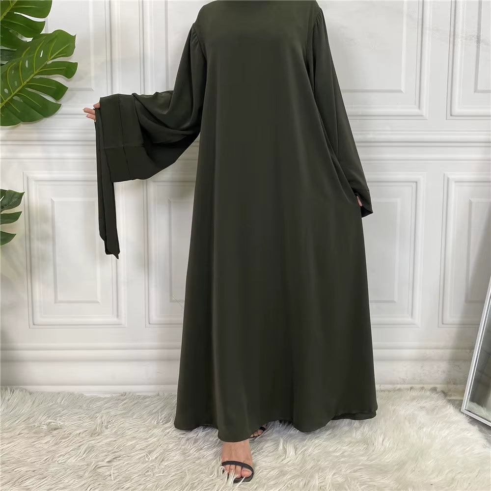 Luxury Turkish-Style Abaya for Women – Modest Ramadan Maxi Kaftan Dress